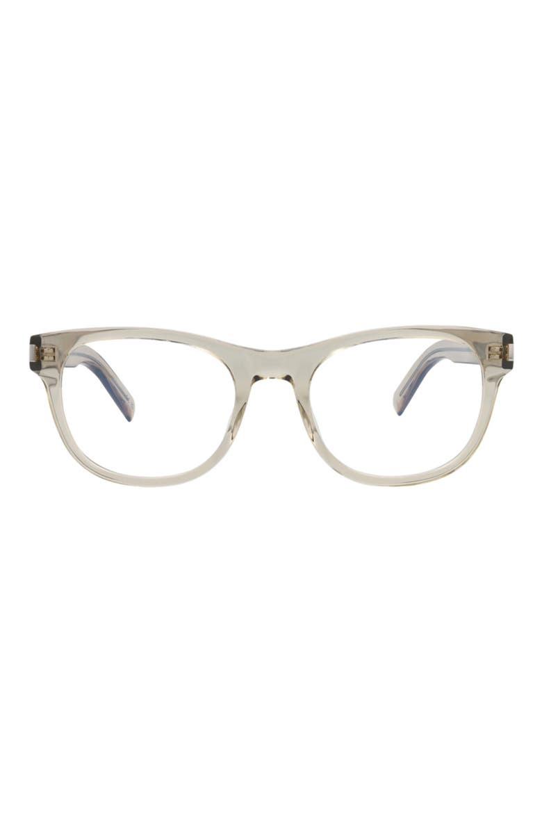 53mm Round Optical Frames, Main, color, BEIGE BEIGE TRANSPARENT