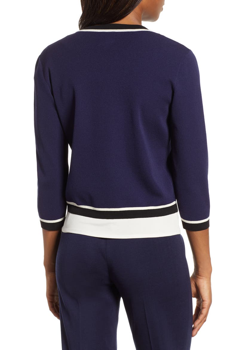 Crop Cardigan, Alternate, color, DISTANT MOUNTAIN/ ANNE WHITE