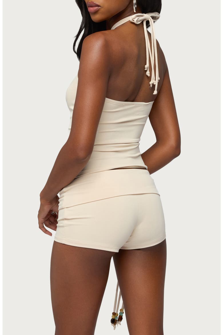 Thia Beaded Halter Top, Alternate, color, BEIGE