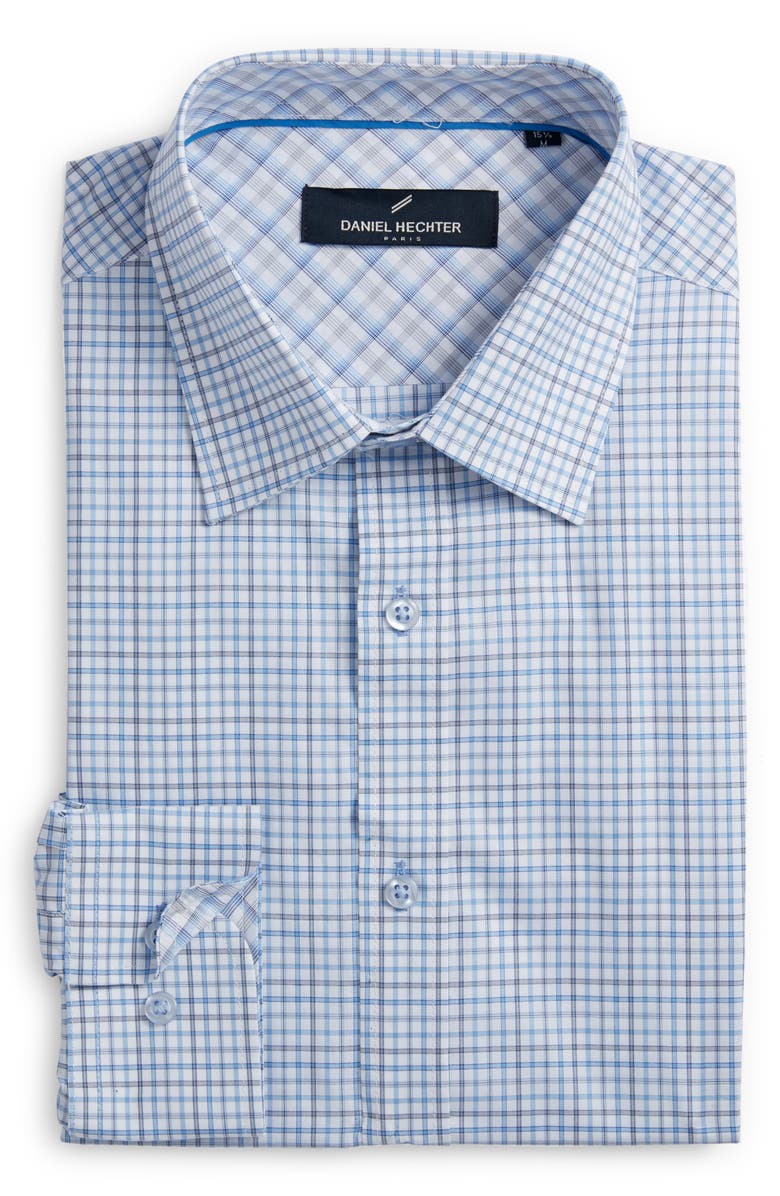 DANIEL HECHTER Trim Fit Plaid Dress Shirt, Alternate, color,