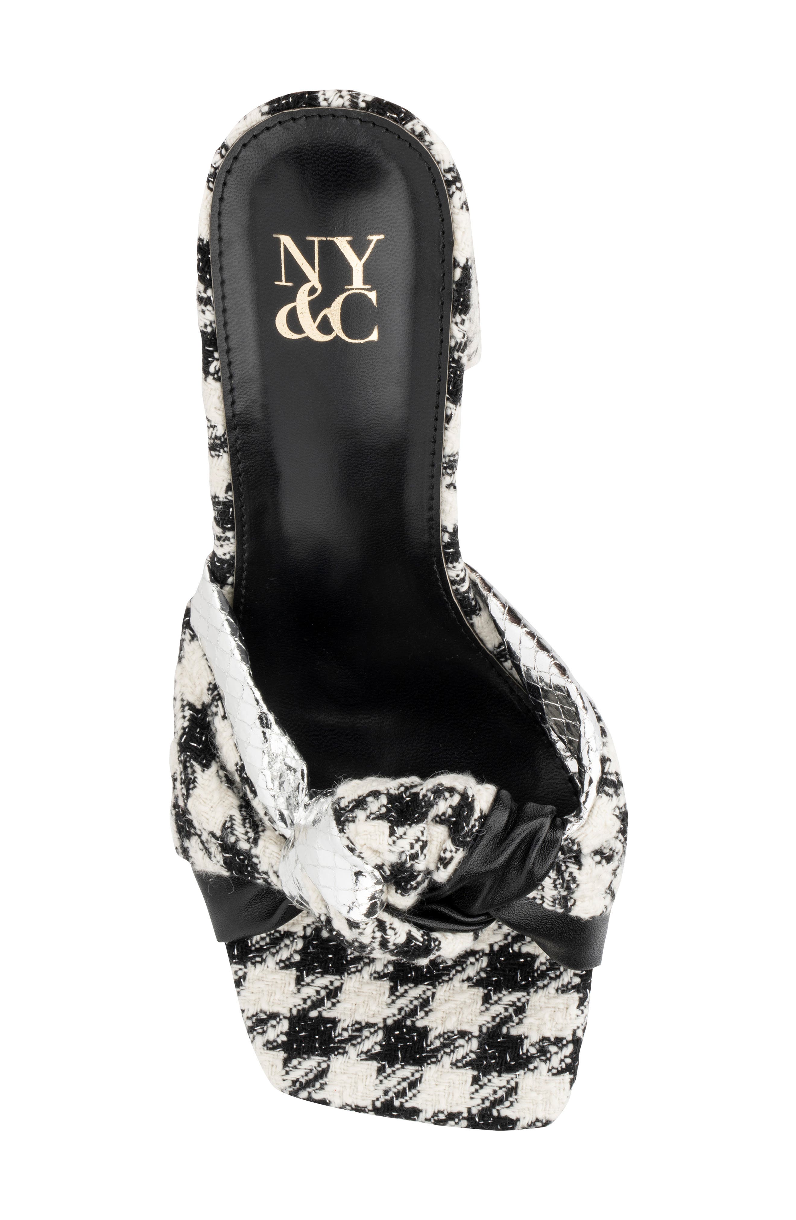 NEW YORK AND COMPANY Anthi Houndstooth Block Heel Sandal, Alternate, color, 