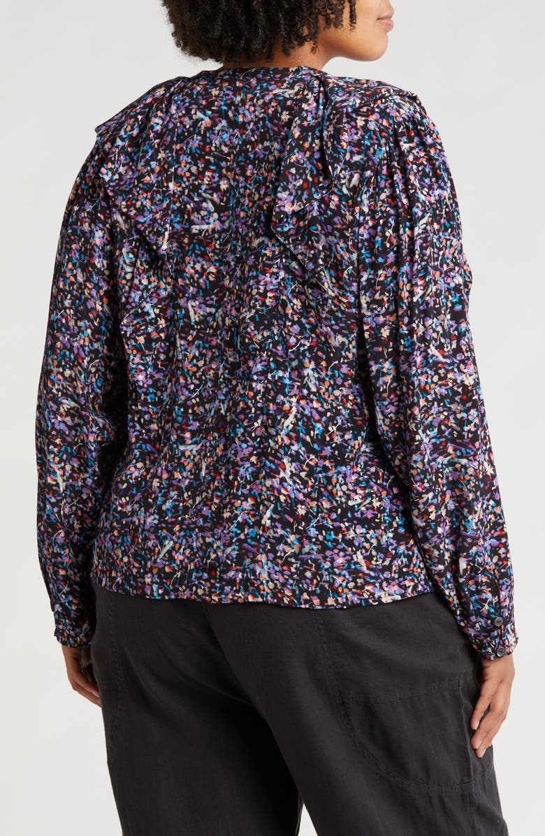 Joie Raquel Ditsy Floral Top, Alternate, color, Caviar Multi