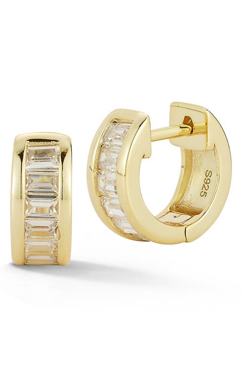 Cubic Zirconia Small Hoop Earrings