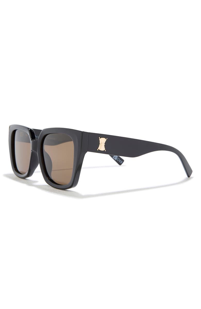 Le Specs The Illusion 54mm Polarized Square Sunglasses, Alternate, color, Black / Brown Mono Polarized