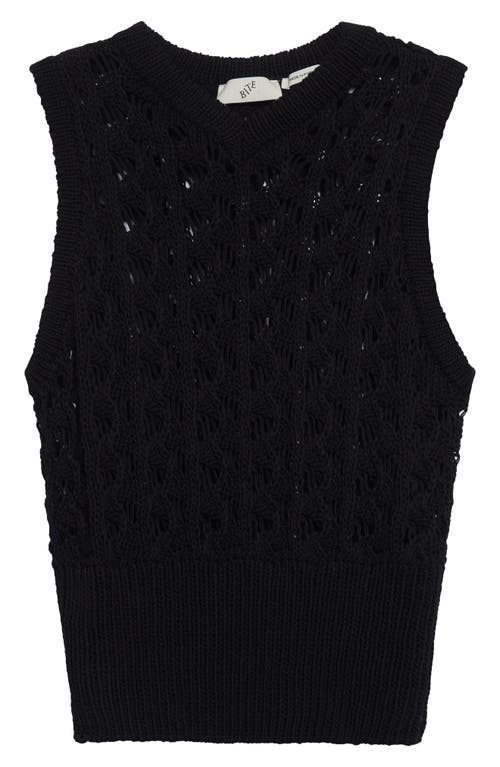 Shop Bite Studios Vica Organic Cotton Sweater Vest In Black