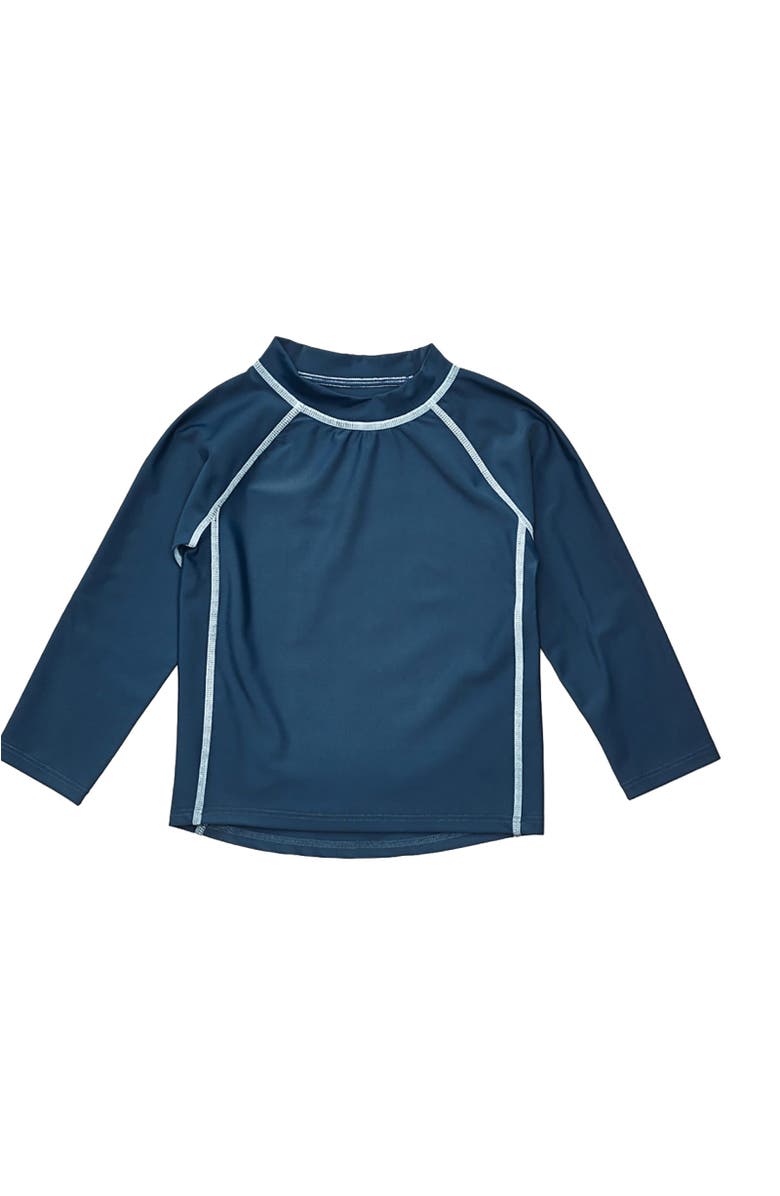 Leveret Kids Long Sleeve Rash Guard, UPF 50+ Swim Shirt, Main, color, Navy