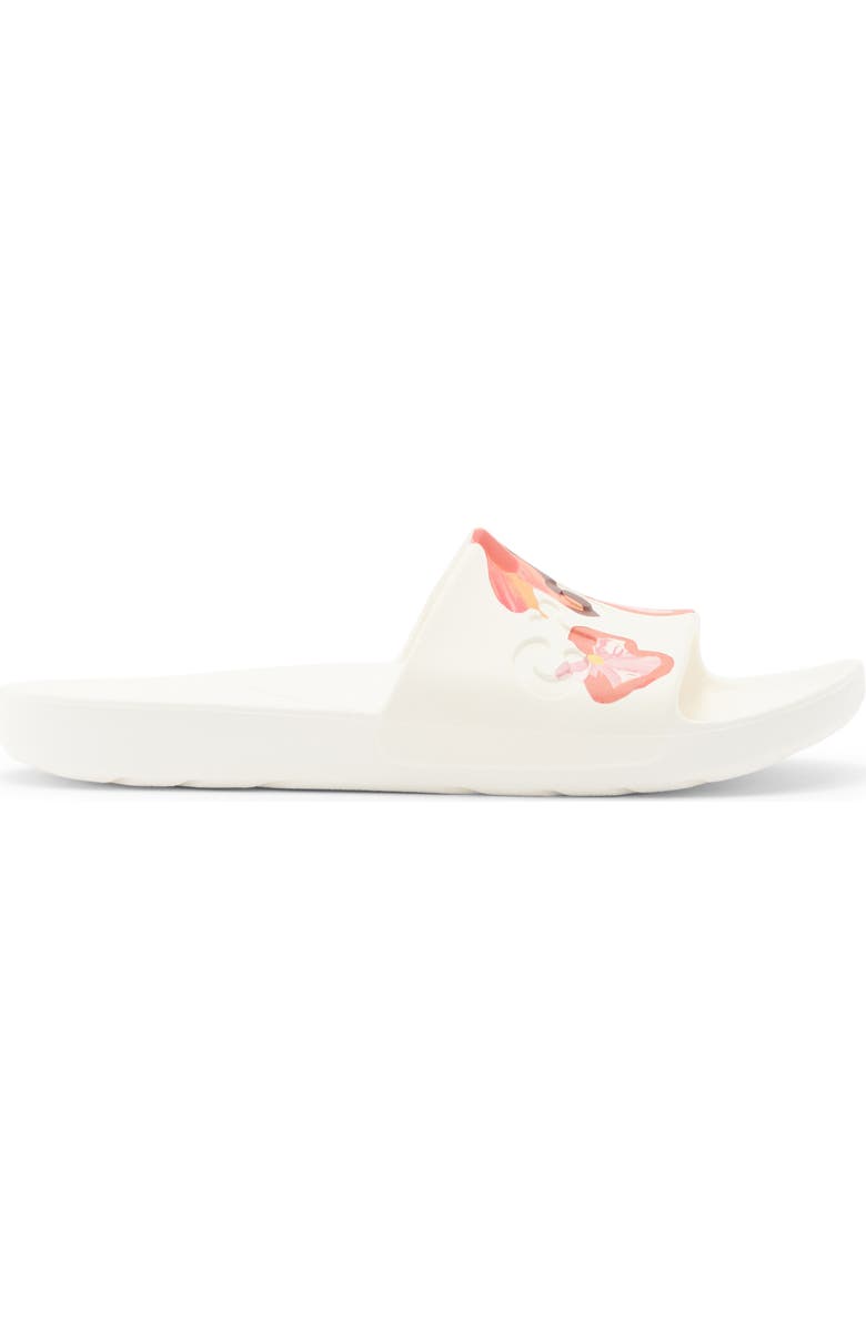CROCS Painted Floral Slide Sandal, Alternate, color, Chalk