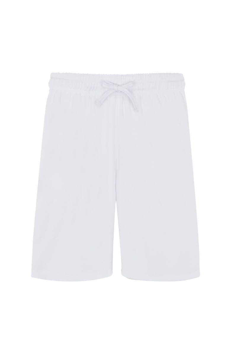 Vilebrequin Men's Solid Organic Terry Bermuda Shorts, Alternate, color, Blanc