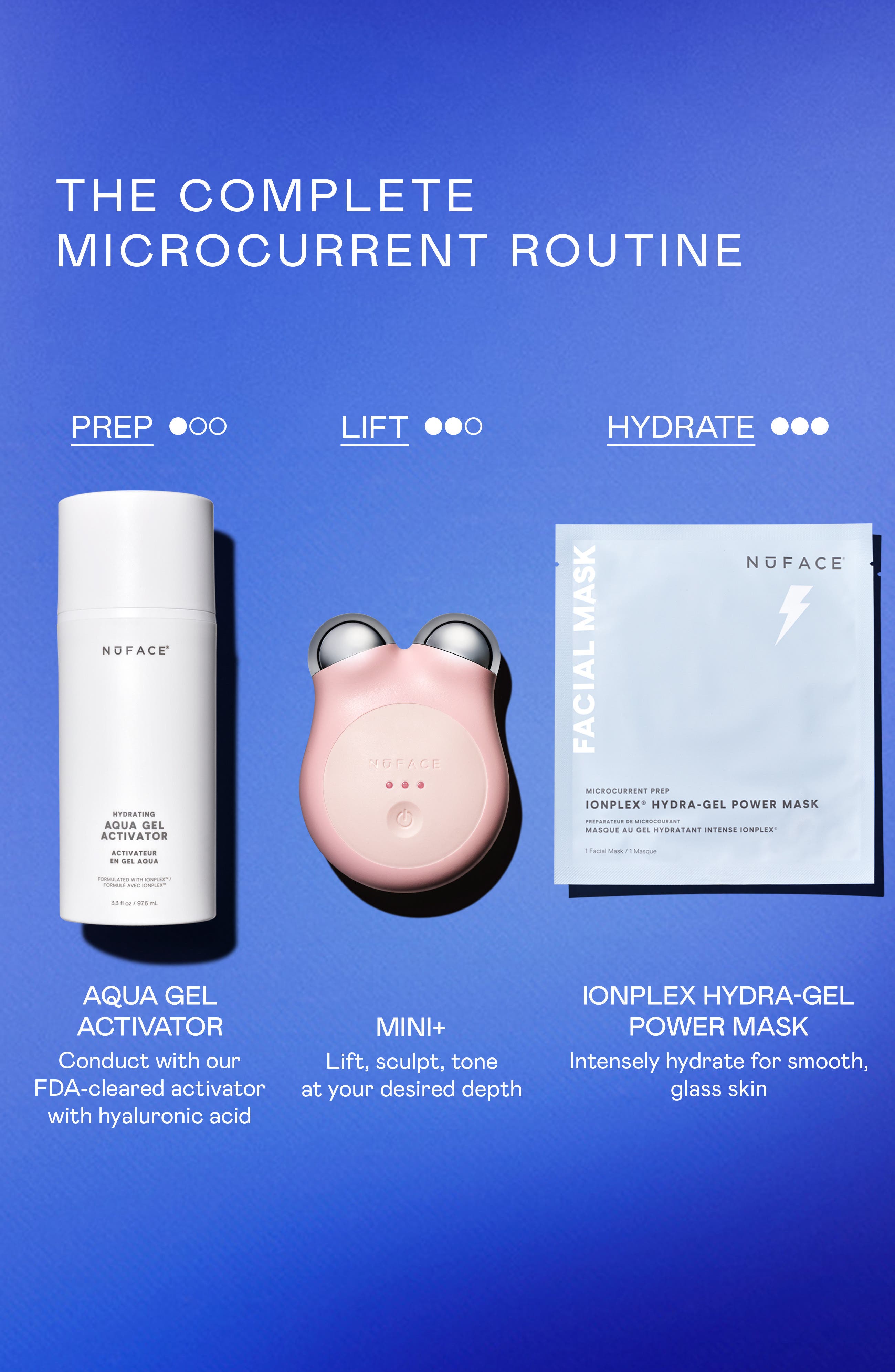 NuFACE® MINI+ Smart Petite Microcurrent Facial Toning Device