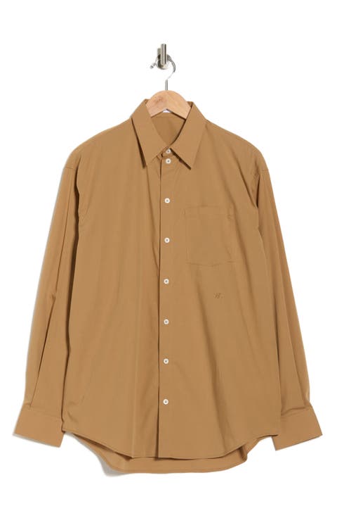 Oversize Poplin Button-Up Shirt