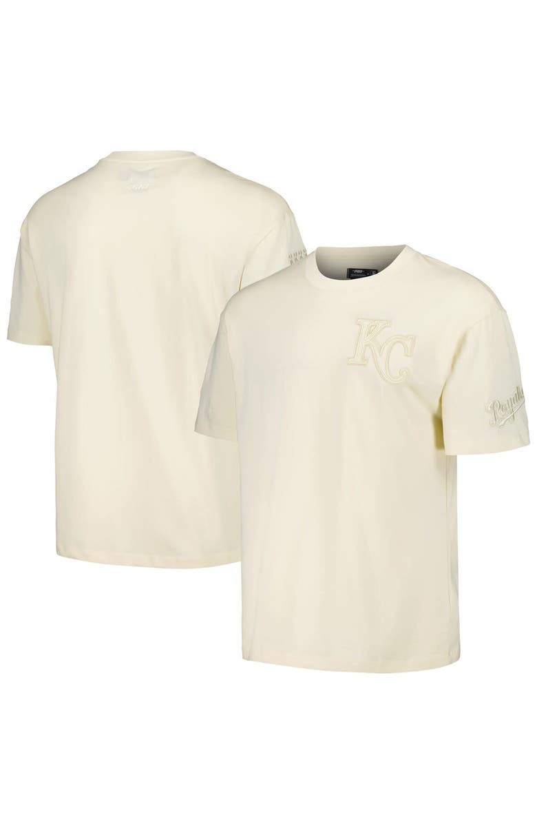 PRO STANDARD Men's Pro Standard Cream Kansas City Royals Neutral CJ Dropped Shoulders T-Shirt, Main, color, 