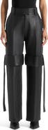 Manière De Voir Isabelle Leather Belted Strap Detail Trousers