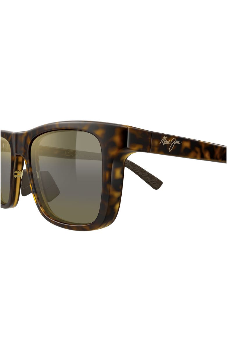 Maui Jim Moaka 52mm PolarizedPlus2<sup>®</sup> Rectangular Sunglasses, Alternate, color, Brown
