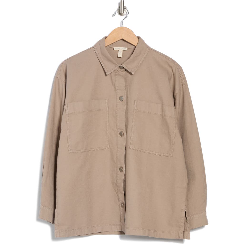 Eileen Fisher Classic Boxy Long Sleeve Button-up Shirt