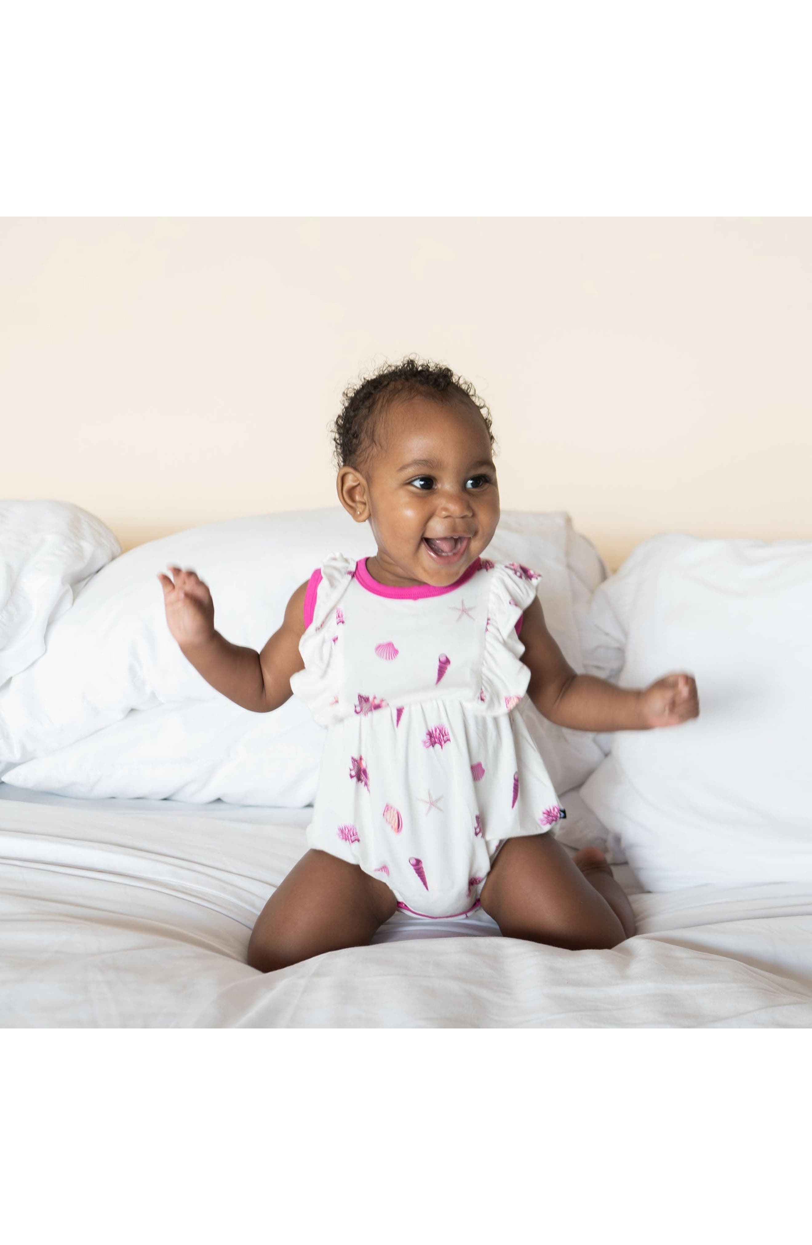 Kyte BABY Kids' Raspberry Shell Stretch Bubble Romper | Nordstromrack