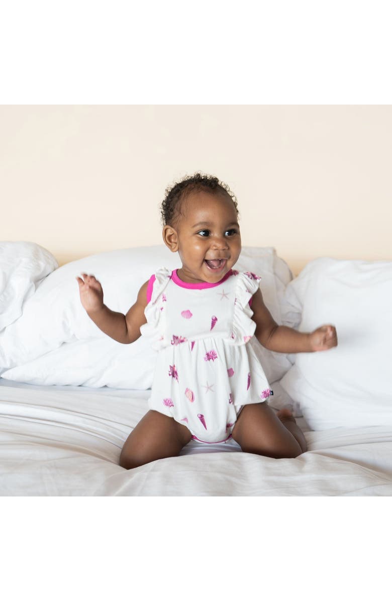 Kyte BABY Kids' Raspberry Shell Stretch Bubble Romper, Alternate, color, 