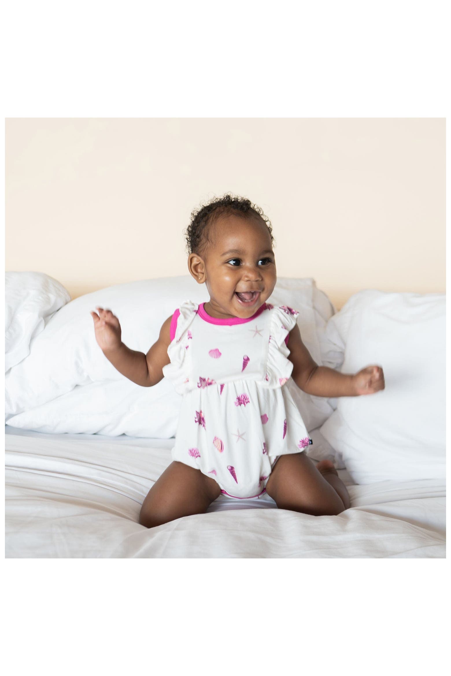 What Is Raspberry Boba Kyte BABY Kids' Raspberry Shell Stretch Bubble Romper | Nordstromrack
