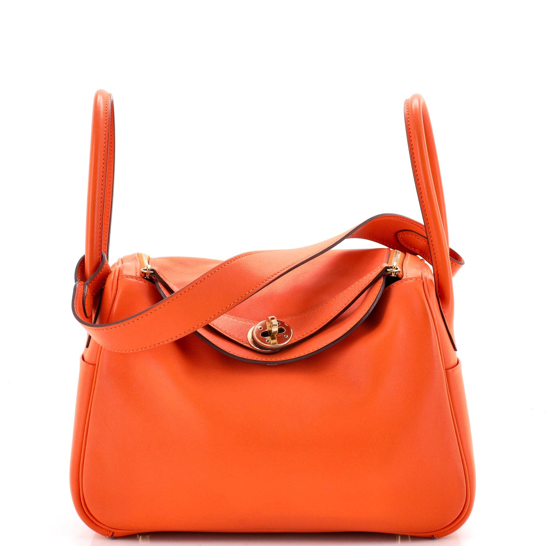 Pre-Owned Hermes Lindy Bag Verso Swift 26, Main, color, Verso-Orange H/Vermillion