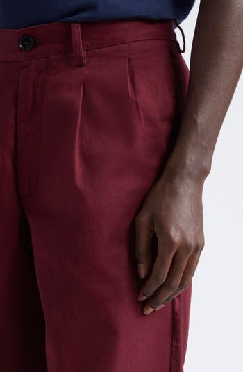 Noah Double Pleat Twill Pants | Nordstrom