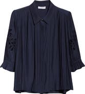 Ramy Brook Illyria Floral Cutout Woven Shirt