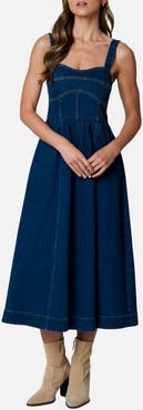 Blu Pepper Denim Midi Dress