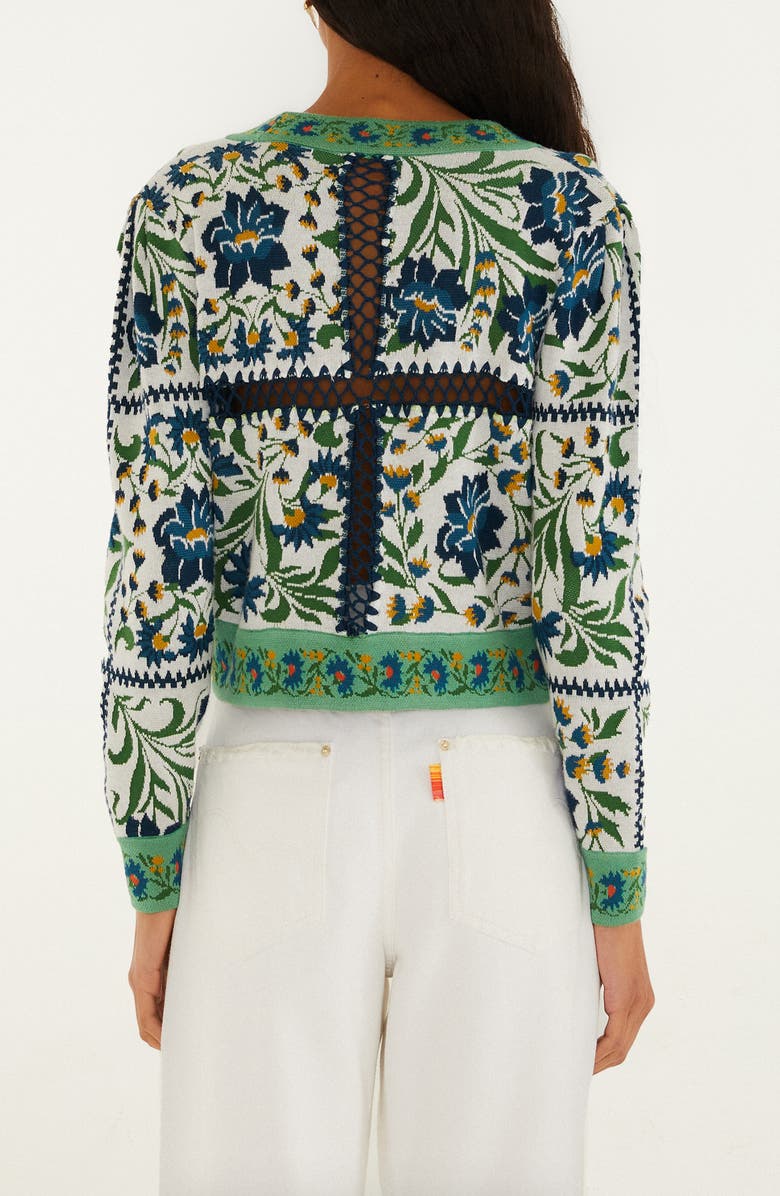 FARM Rio Manoela Knit Crop Cardigan, Alternate, color, Manoela Off-White