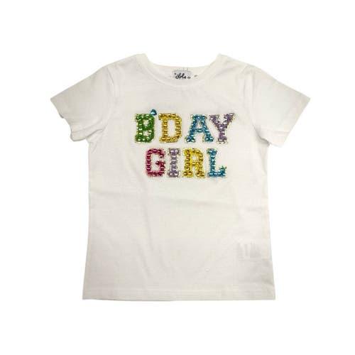 Lola + The Boys Birthday Girl Gem T-Shirt in White  product