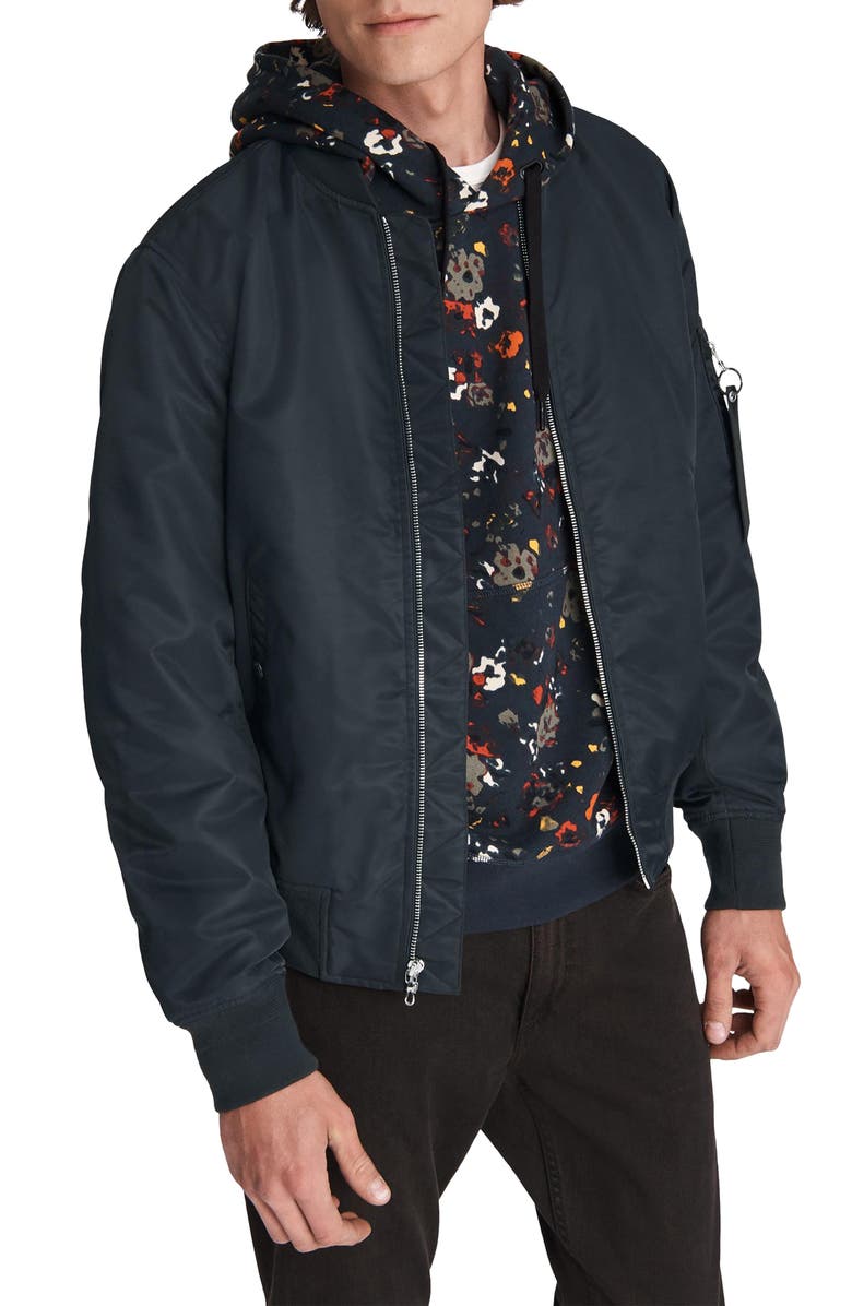 rag & bone Manston Recycled Nylon Bomber Jacket, Main, color,