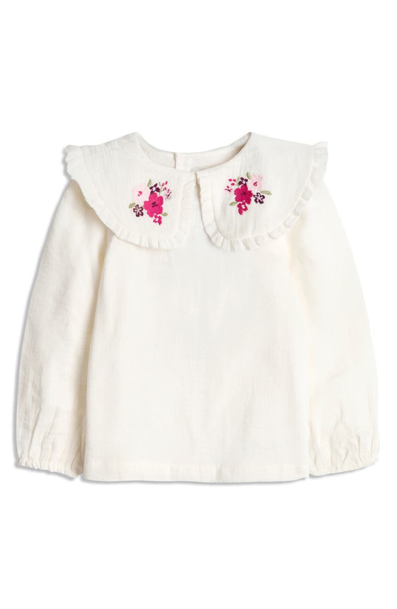 JOJO MAMAN BEBE Embroidered Cotton Shirt & Corduroy Pinafore Dress Set, Alternate, color, Rose
