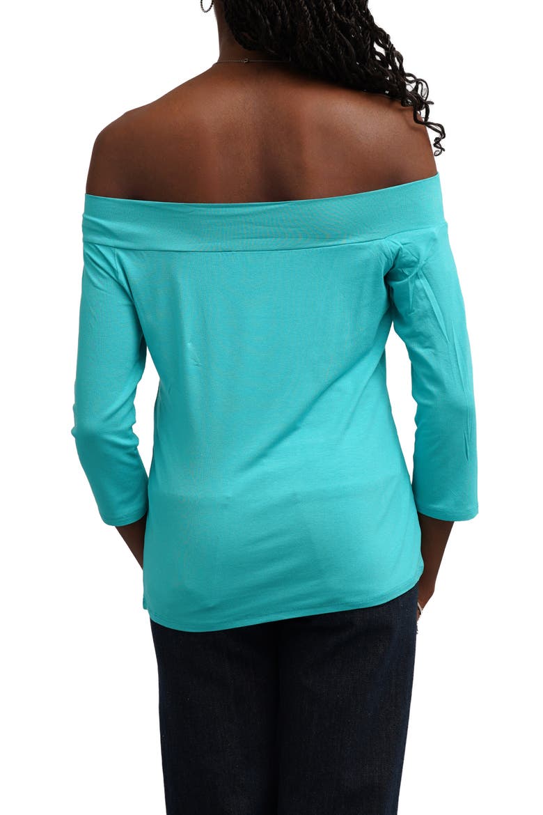 Off the Shoulder Tee, Alternate, color, LAPIS