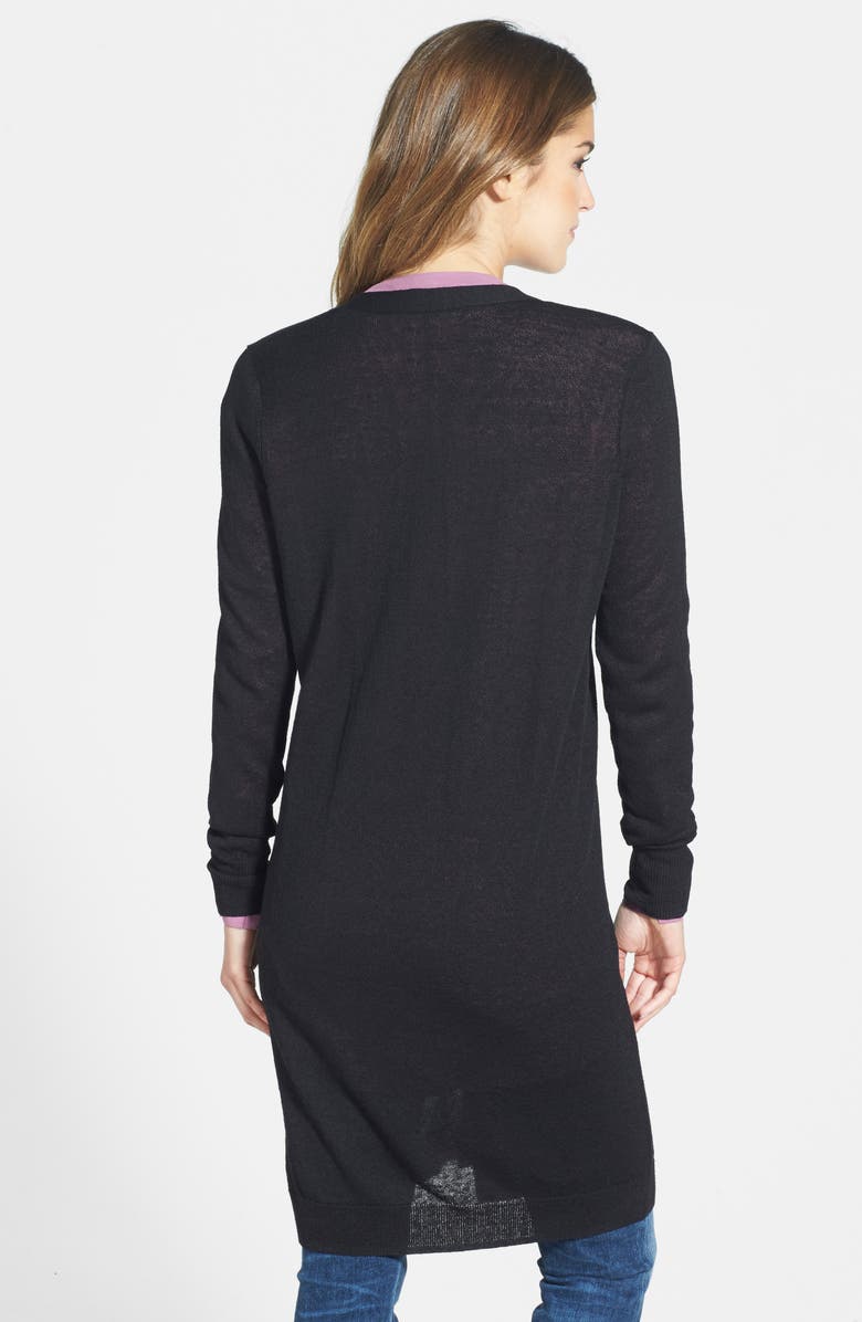 Halogen<sup>®</sup> Long Linen Blend Cardigan, Alternate, color,