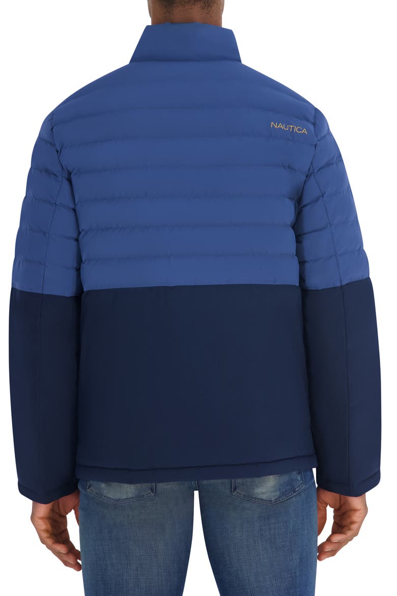 Quilted Midweight Stretch Jacket, Alternate, color, DARK DENIM