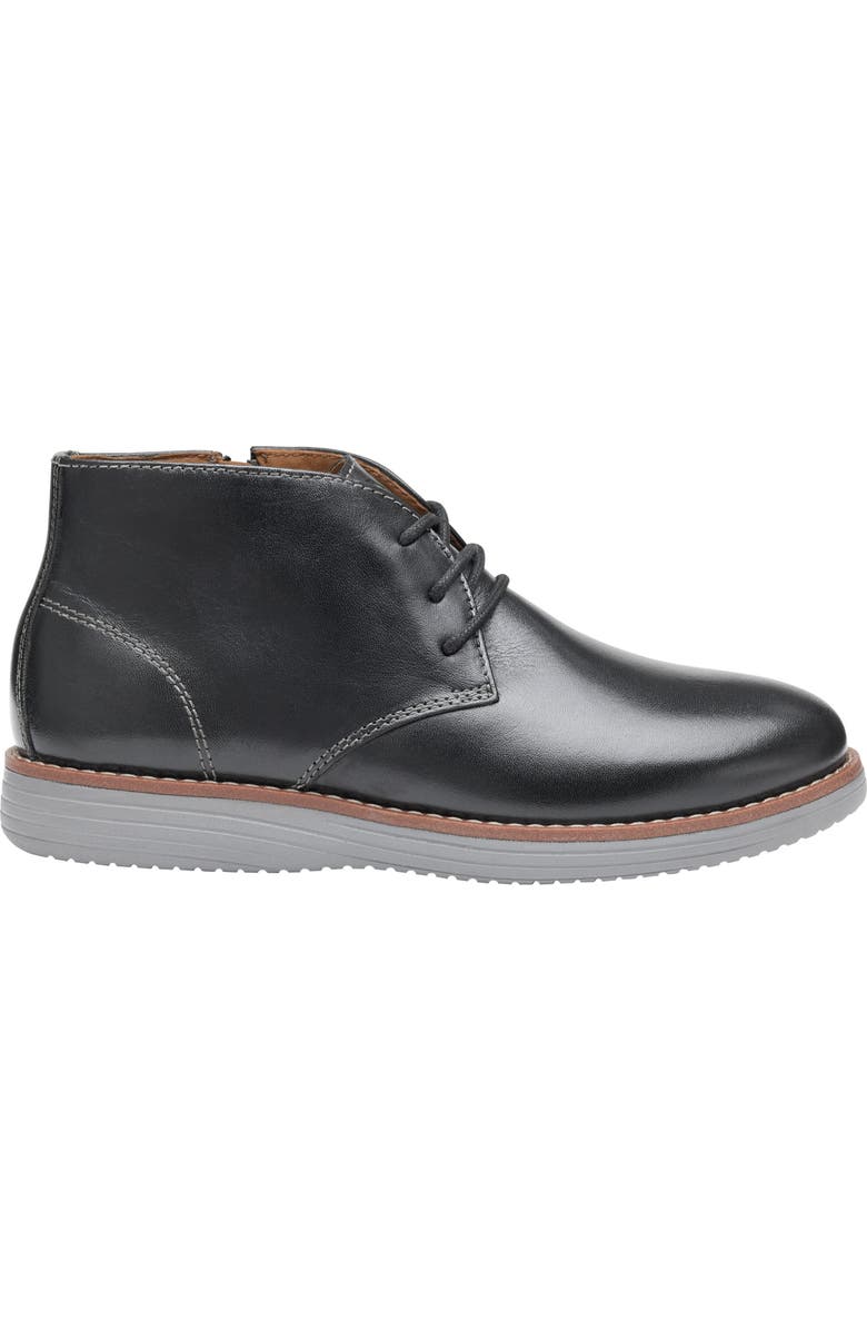 Johnston & Murphy Kids' Upton Chukka Boot, Alternate, color, Black Full Grain