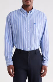 HUGO Ebill Stripe Cotton Oxford Button-Down Shirt
