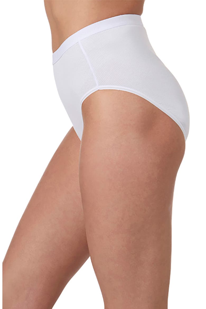Seamless Rib 3-Pack Briefs, Alternate, color, WHITE