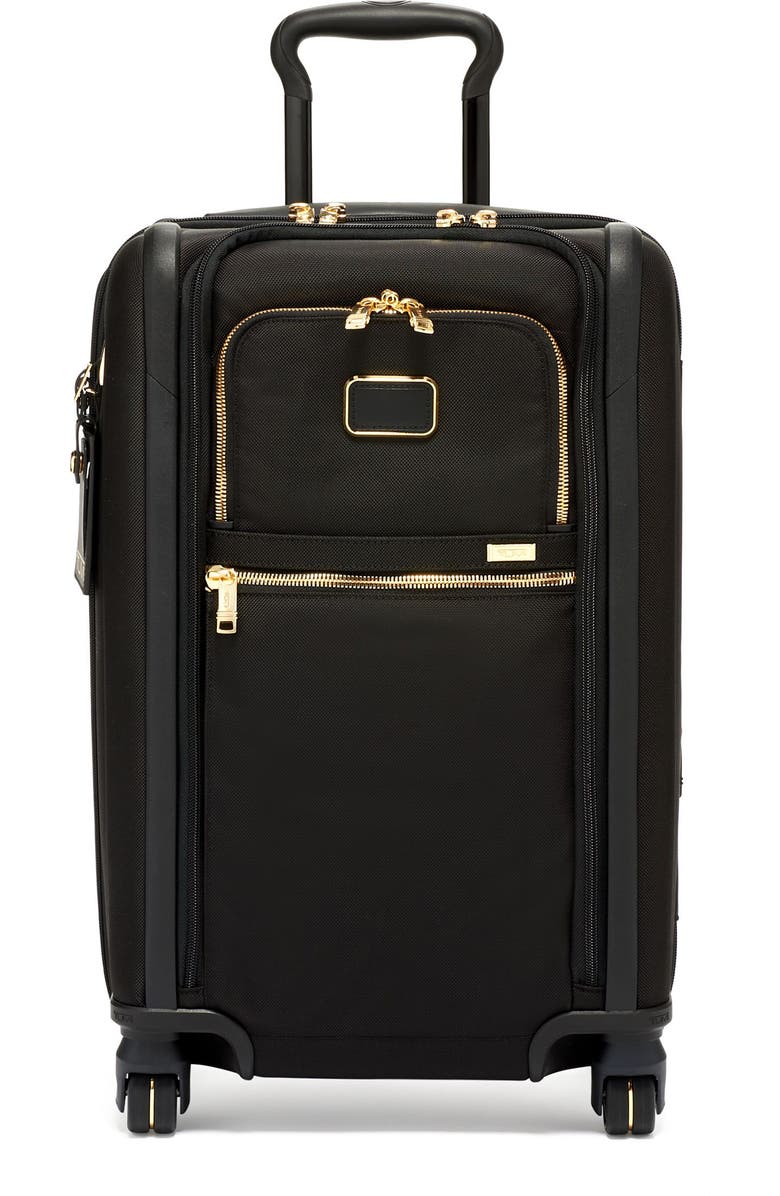 TUMI Alpha 3 Collection 22-Inch International Expandable Wheeled Carry-On Bag, Main, color, Black/ Gold