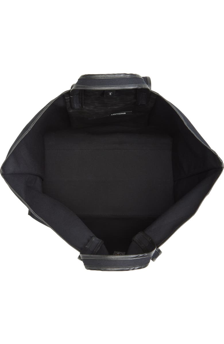 KASSL Contrast Trim Canvas Tote, Alternate, color, Black Oil Black