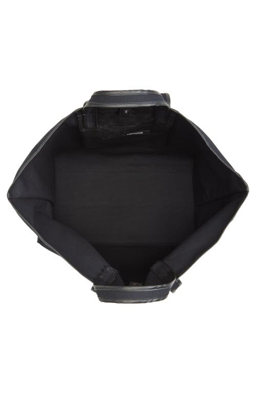 Kassl Contrast Trim Canvas Tote In Black