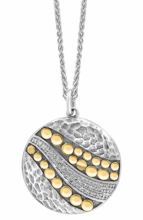 EFFY Two Tone Diamond Pavé Pendant Necklace - 0.10ctw