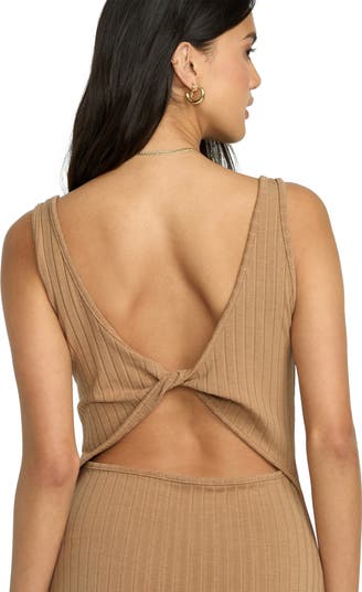 Sofi Cutout Sleeveless Rib Midi Dress