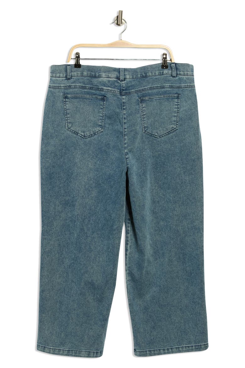 French Terry Denim Look Pants, Alternate, color, LIGHT INDIGO