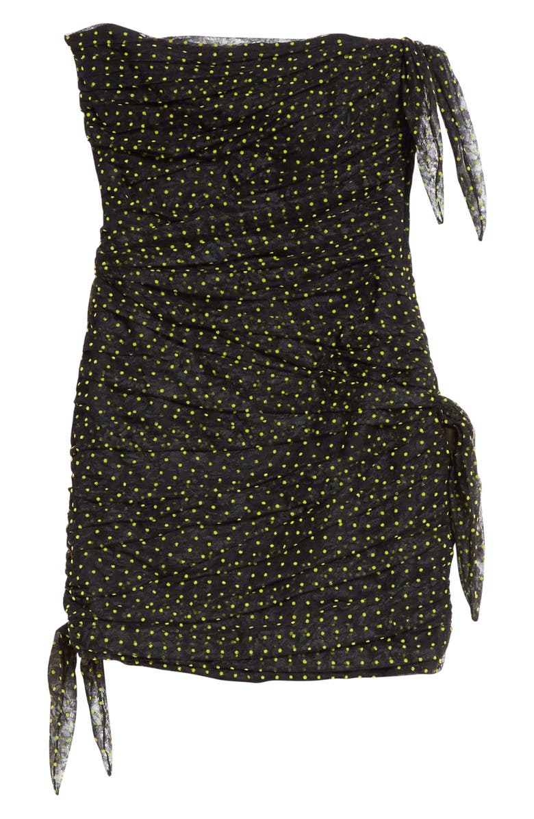 Philosophy Di Lorenzo Serafini Knot Detail Swiss Dot Lace Strapless Minidress, Alternate, color, 