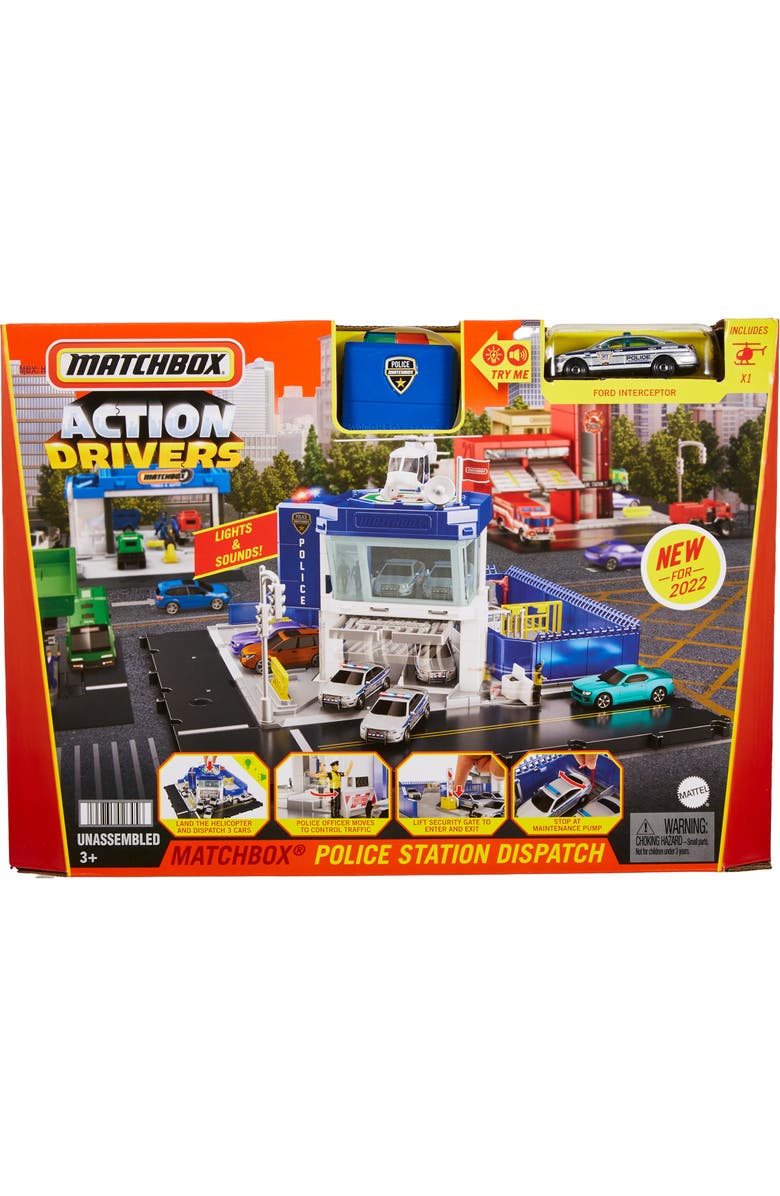 Mattel Matchbox Action Drivers Matchbox Police Station Dispatch Playset, Alternate, color, 