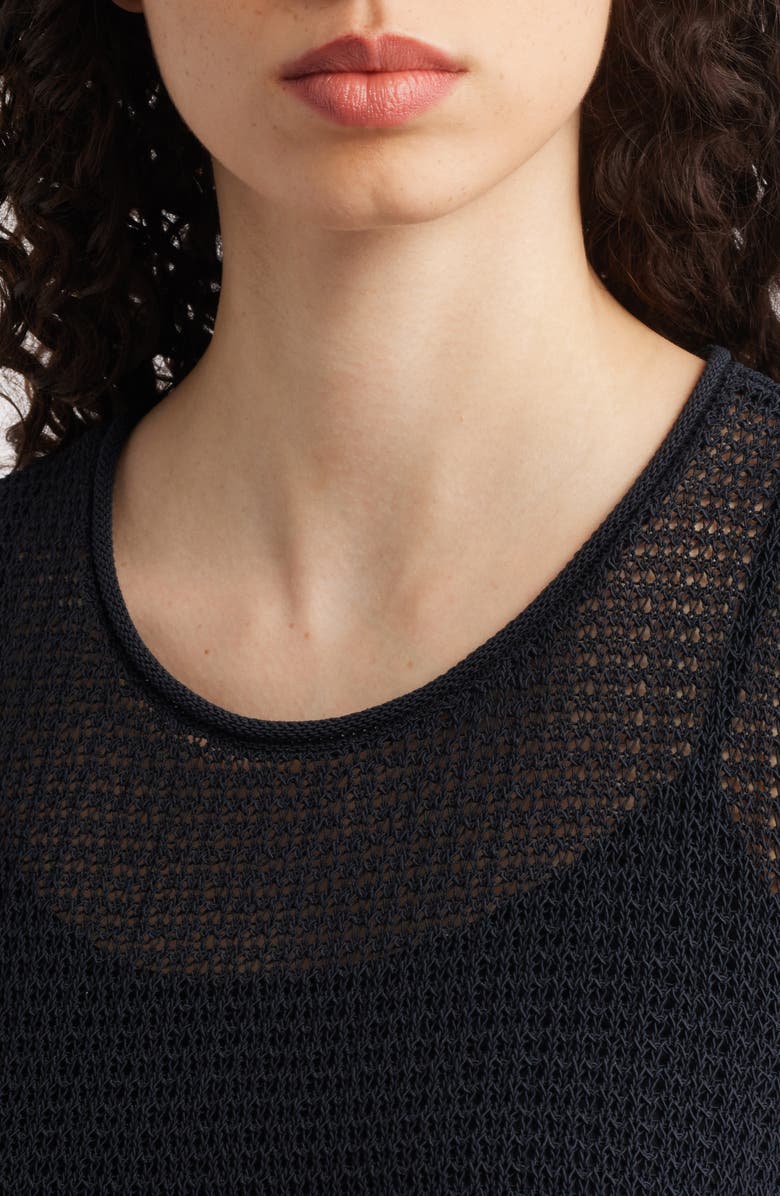 Eileen Fisher Organic Cotton Sweater Tank, Alternate, color, Black