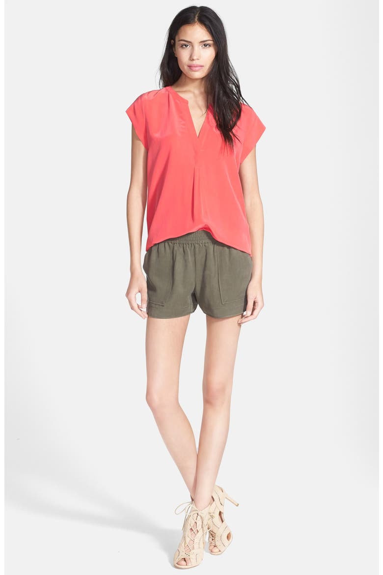 Beso Woven Shorts, Alternate, color, FATIGUE