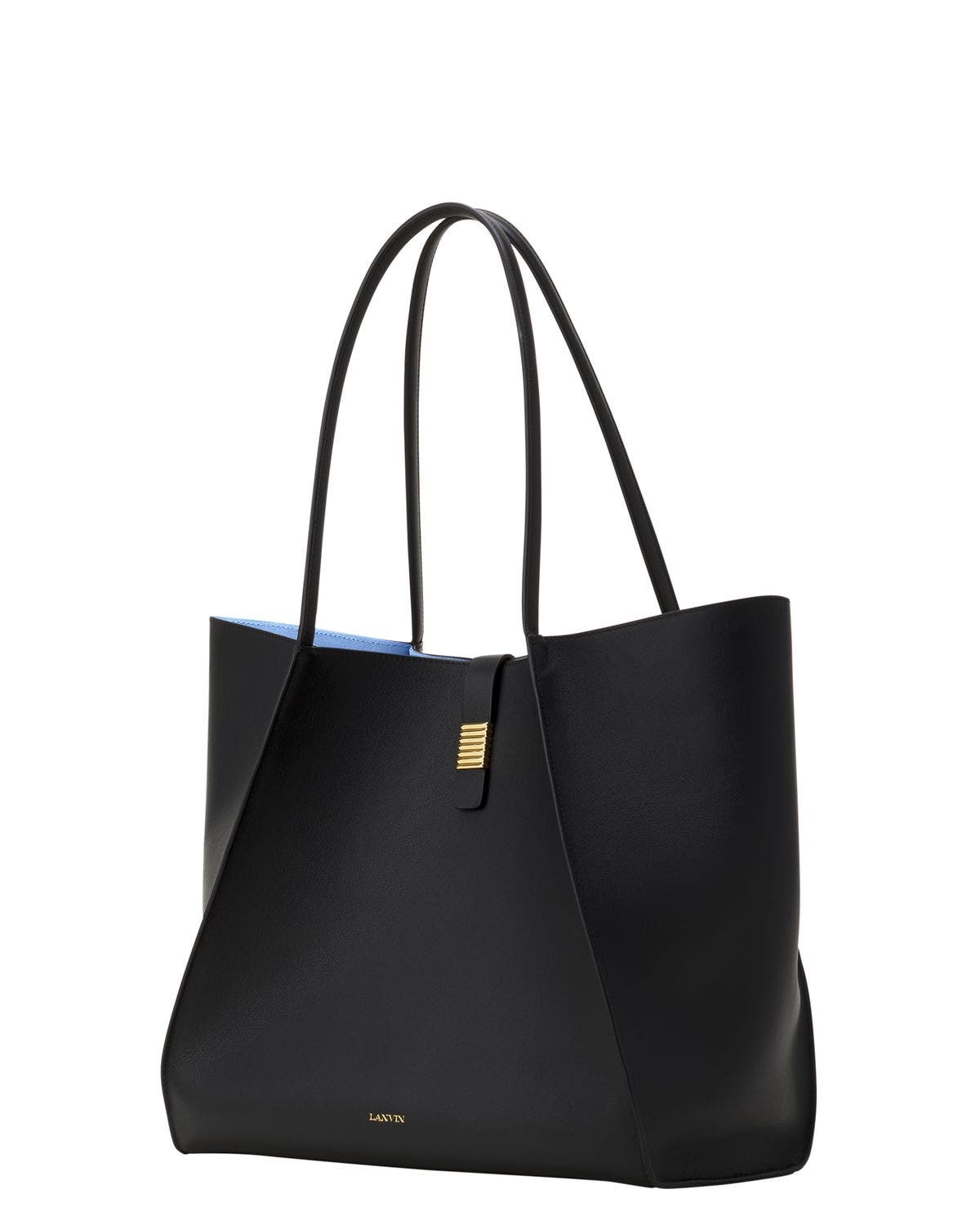 Lanvin Concerto Arpège Leather Tote Bag, Alternate, color, Black