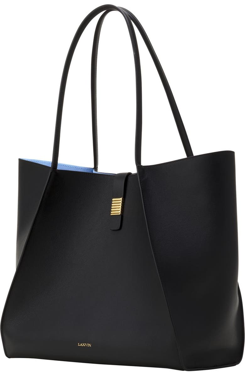 Lanvin Concerto Arpège Leather Tote Bag, Alternate, color, Black