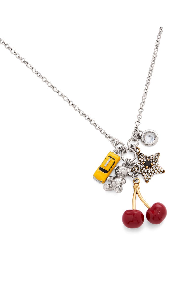 Marc Jacobs Trinket Charm Pendant Necklace, Alternate, color, Silver/ Multi