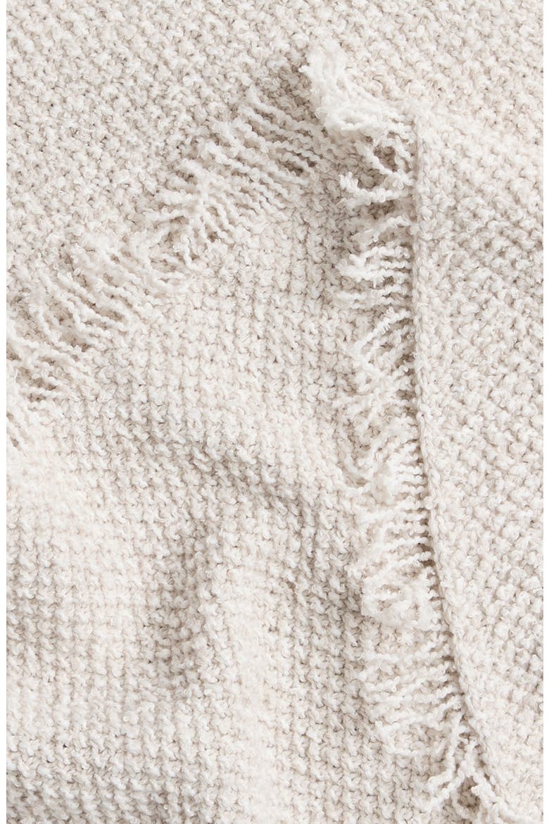 Cotton Blend Bouclè Throw Blanket (Nordstrom Exclusive), Alternate, color, OATMEAL