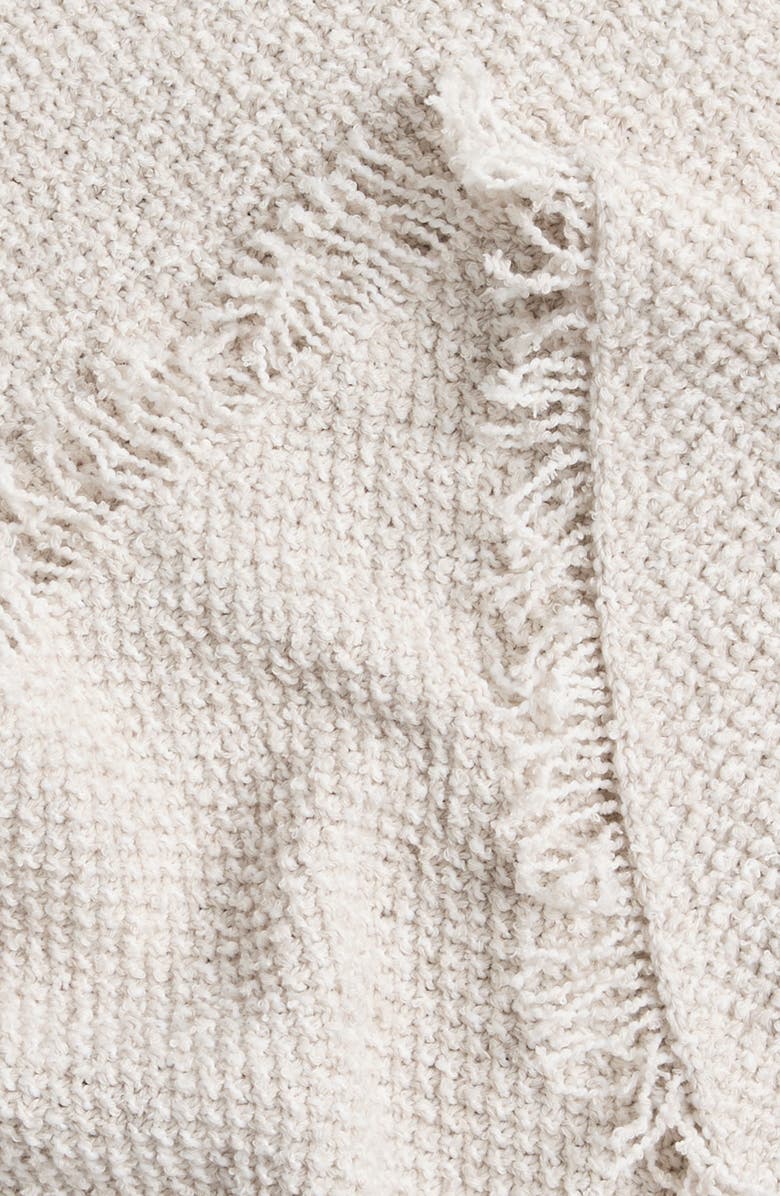 Parachute Cotton Blend Bouclè Throw Blanket, Alternate, color, Oatmeal